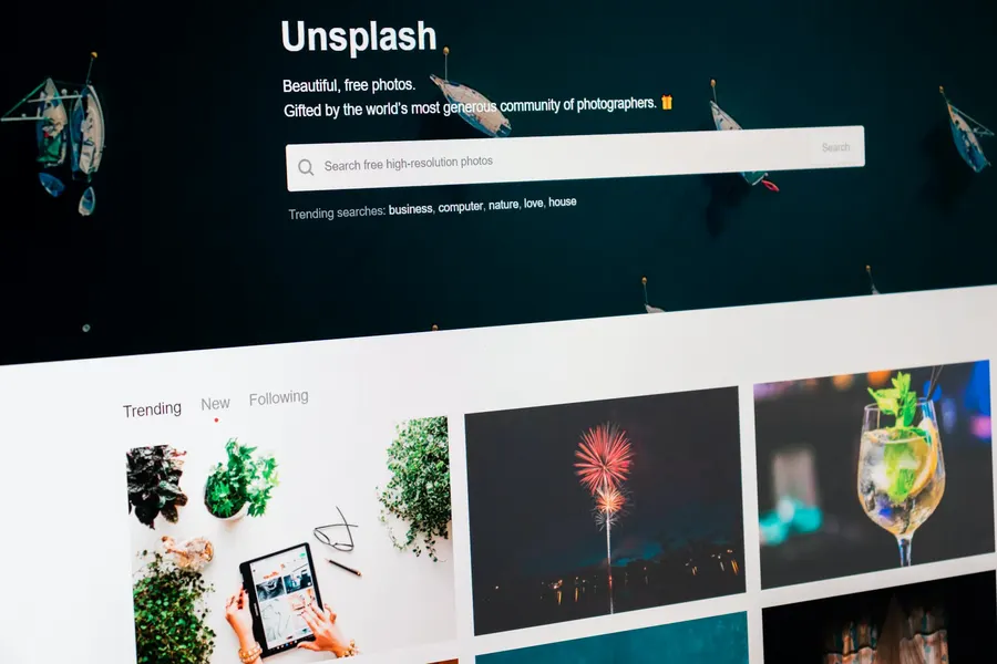 Custom website design shown on a desktop screen